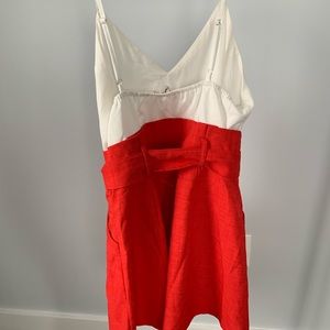 Red & White Romper